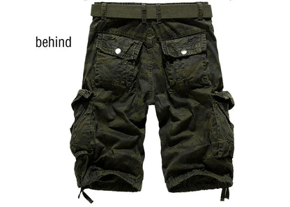 Camouflage Loose Cargo Shorts Men Cool Military Camo Short Pants