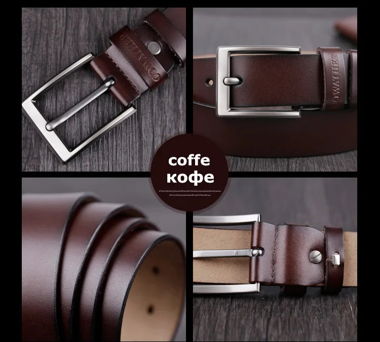 men belt cow genuine leather designer belts for men high quality fashion vintage male strap for jeans cow skin XF002