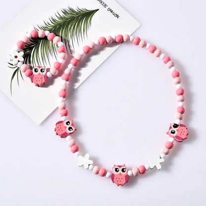 25 styles Cute Animal Flower Cartoon Flower Children's sweater necklace bracelet for children gift cp2585