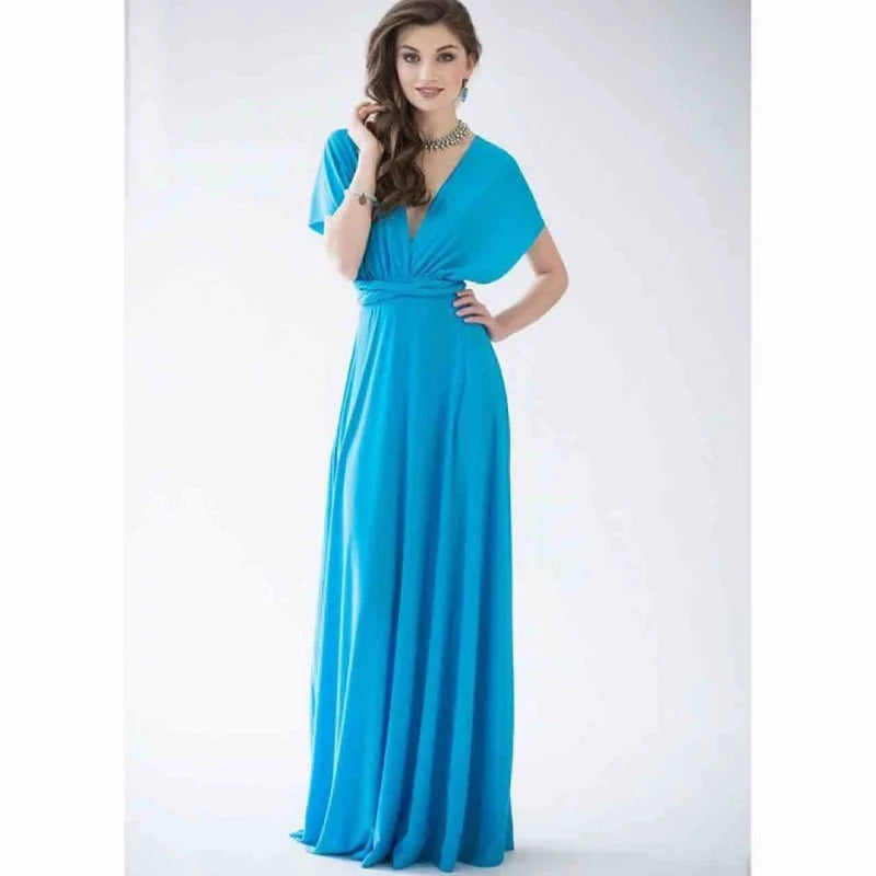 Women Multiway Wrap Convertible Boho Maxi Club Red Dress Bandage Long Dress Party Bridesmaids Infinity Robe Longue Femme