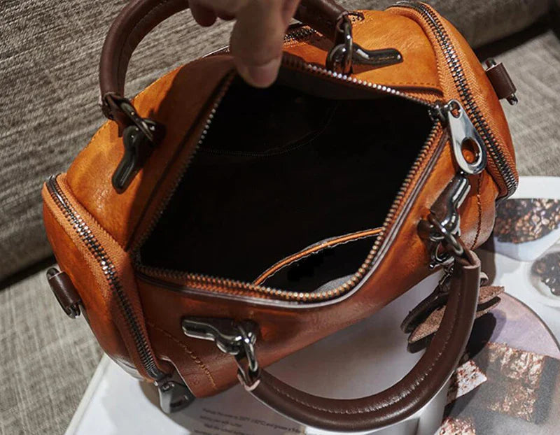 flowers Pendant Handbag Women's fashion Boston bags single shoulder bag ladies crossbody bag PU messenger bag
