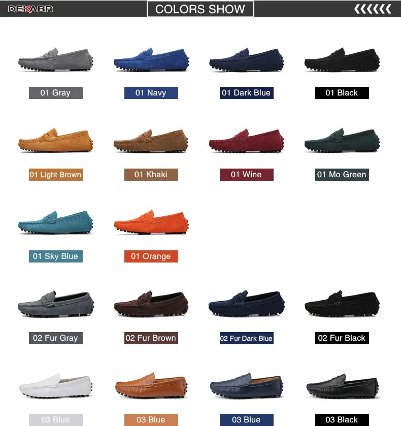 Large Size 49 Men Loafers Soft Moccasins High Quality Spring Autumn Genuine Leather Shoes Men Warm Flats Driving Shoes