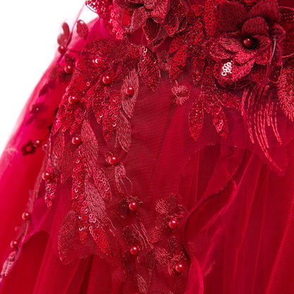 4-14 Years Kids Bridesmaid Dress For Girls Long Lace Wedding Prom Gown Flower Girl Party Dresses Children Formal Evening Clothes