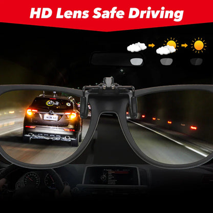 Men Photochromic Polarized Lens Flip Up Clip on Sunglasses Women Driving Sun Glasses with Clips 2026 Trending Product