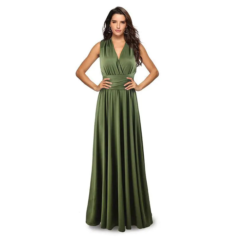 Women Multiway Wrap Convertible Boho Maxi Club Red Dress Bandage Long Dress Party Bridesmaids Infinity Robe Longue Femme