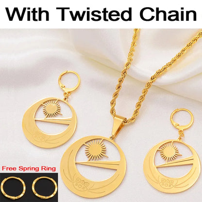 Necklaces Earrings for Women Girls With Flower Jewelry sets , Party Birthday Goods #107221