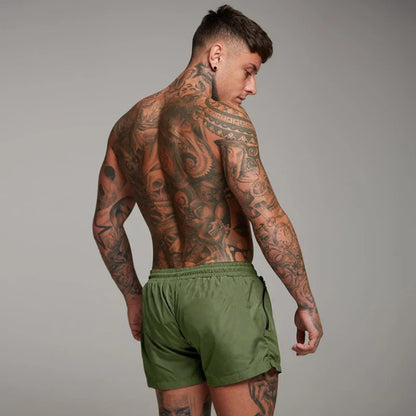 Red Running Sport Shorts Men Quick Dry Fitness Short Pants Bodybuilding