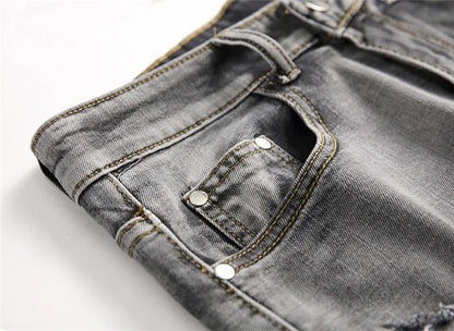 Summer Denim Shorts Men Fahsion Hole Jean Shorts Bermuda Skate Board Harem Mens Jogger Ankle Ripped Wave Knee Length Plus Size