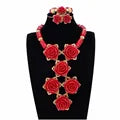 African Wedding Coral Beaded Fine Jewelry Set For Women High Quality 2023