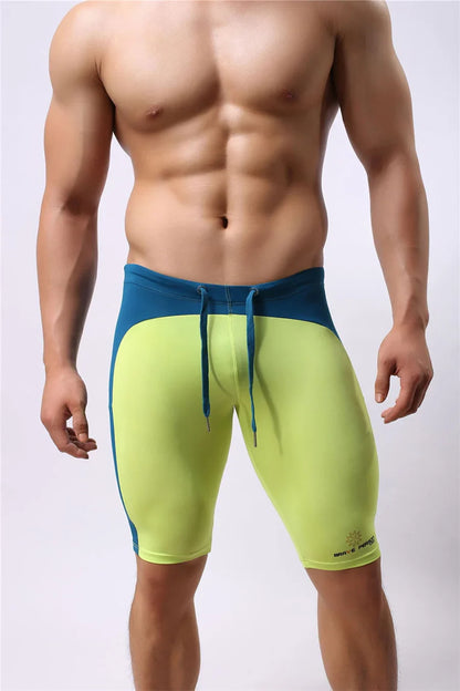 Men's Beach Wear Multifunctional Shorts Soft Nylon Fabric Knee-length Tights Trunks Shorts Men Board Shorts
