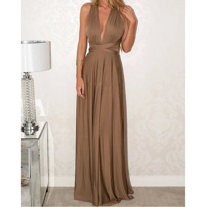 Women Multiway Wrap Convertible Boho Maxi Club Red Dress Bandage Long Dress Party Bridesmaids Infinity Robe Longue Femme