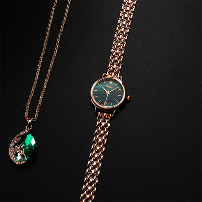 Fashion Rose Gold Woman Watch Luxury Stainless Steel Ladies Watches Small Dial Elegant Female Quartz Bracelet Wristwatch reloj