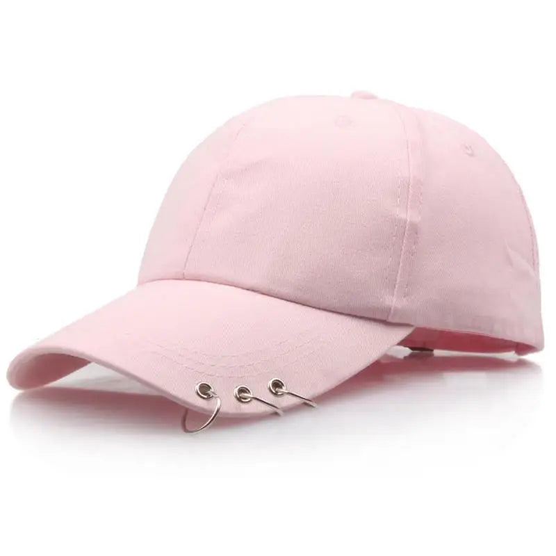 Hip Hop Women's Baseball Cap With Ring Circle Snapback Hats For Men Women Unisex Dad Hat Adjustable Kpop Korean Style Gorra