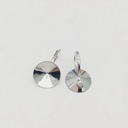 14mm Rivoli Earrings Findings 1122 Austrian Crystal Copper Settings With French Lever Back For Jewelry DIY Making