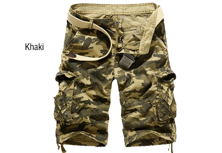 Camouflage Loose Cargo Shorts Men Cool Military Camo Short Pants