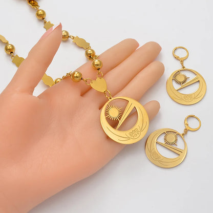 Necklaces Earrings for Women Girls With Flower Jewelry sets , Party Birthday Goods #107221