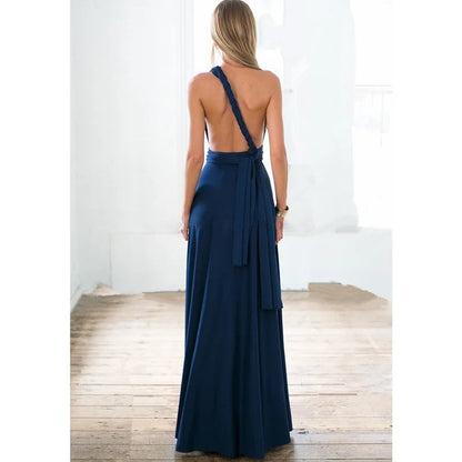 Women Multiway Wrap Convertible Boho Maxi Club Red Dress Bandage Long Dress Party Bridesmaids Infinity Robe Longue Femme