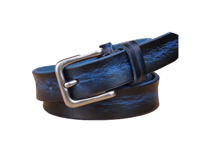 Thin Belts for Women Unisex Genuine Leather Belt Female Metal Pin Buckle Belt