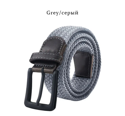 Canvas Belts for Men Fashion Metal Pin Buckle Military Tactical Strap Male Elastic Belt for Pants Jeans