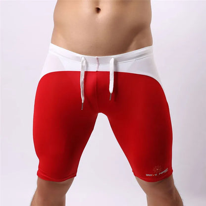 Men's Beach Wear Multifunctional Shorts Soft Nylon Fabric Knee-length Tights Trunks Shorts Men Board Shorts