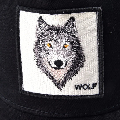 Trucker Cap Men's Breathable Mesh Baseball Caps For Women Outdoor Casual Baseball Hat With Wolf Embroidery Patch
