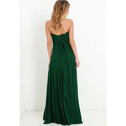 Women Multiway Wrap Convertible Boho Maxi Club Red Dress Bandage Long Dress Party Bridesmaids Infinity Robe Longue Femme