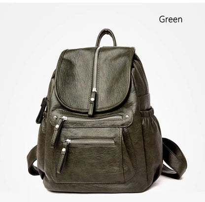 Women High Quality Leather Backpacks Vintage Female Shoulder Bag Sac a Dos Travel Ladies Bagpack Mochilas School Bags For Girls