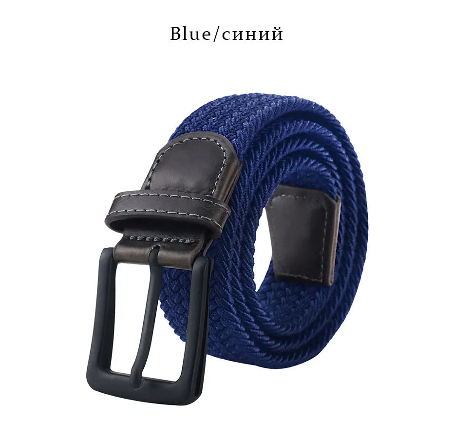 Canvas Belts for Men Fashion Metal Pin Buckle Military Tactical Strap Male Elastic Belt for Pants Jeans