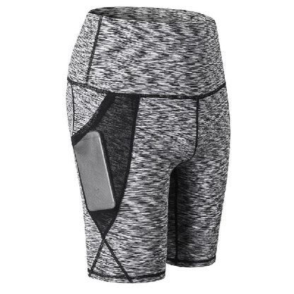 2023 Summer Gym Shorts Women High Waist Compression Quick Dry Yoga Shorts femme Fitness Running Push Up Shorts Pockets Design