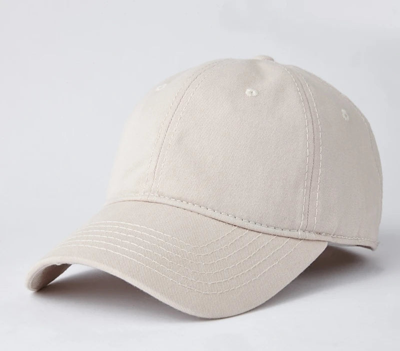 Oversize Baseball Caps 100% Cotton Summer Sports Sun Hats for Women Men Big Head Plain Large Snapback Cap Unisex