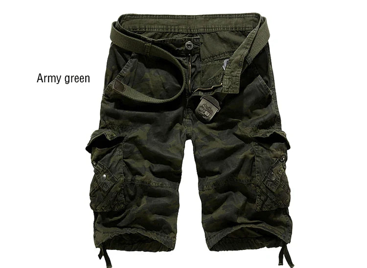 Camouflage Loose Cargo Shorts Men Cool Military Camo Short Pants