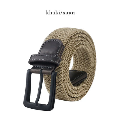 Canvas Belts for Men Fashion Metal Pin Buckle Military Tactical Strap Male Elastic Belt for Pants Jeans