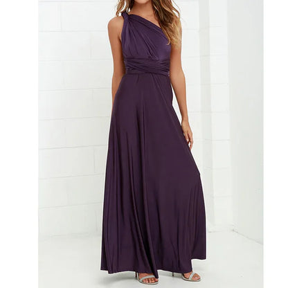 Women Multiway Wrap Convertible Boho Maxi Club Red Dress Bandage Long Dress Party Bridesmaids Infinity Robe Longue Femme