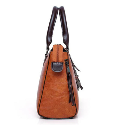 Bolsa Com Tassel Composto Feminina Bolsa De Couro De Luxo Bolsas De Marcas Famosas Designer Bolsa De Ombro Feminina Com Alça Superior 4 Peças/Conjunto