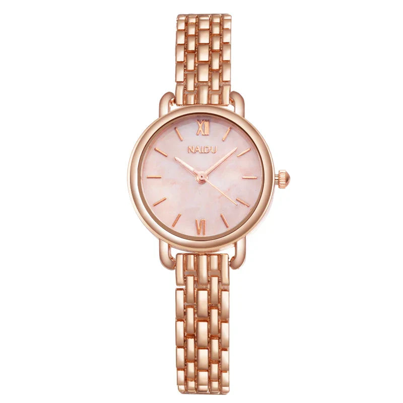 Fashion Rose Gold Woman Watch Luxury Stainless Steel Ladies Watches Small Dial Elegant Female Quartz Bracelet Wristwatch reloj