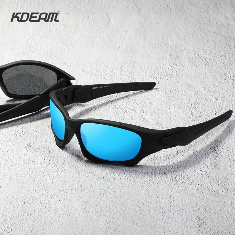 Outdoor Sports Polarized Sunglasses Men Curve Cutting Frame Stress-Resistant Lens Shield Sun Glasses Women KD0623