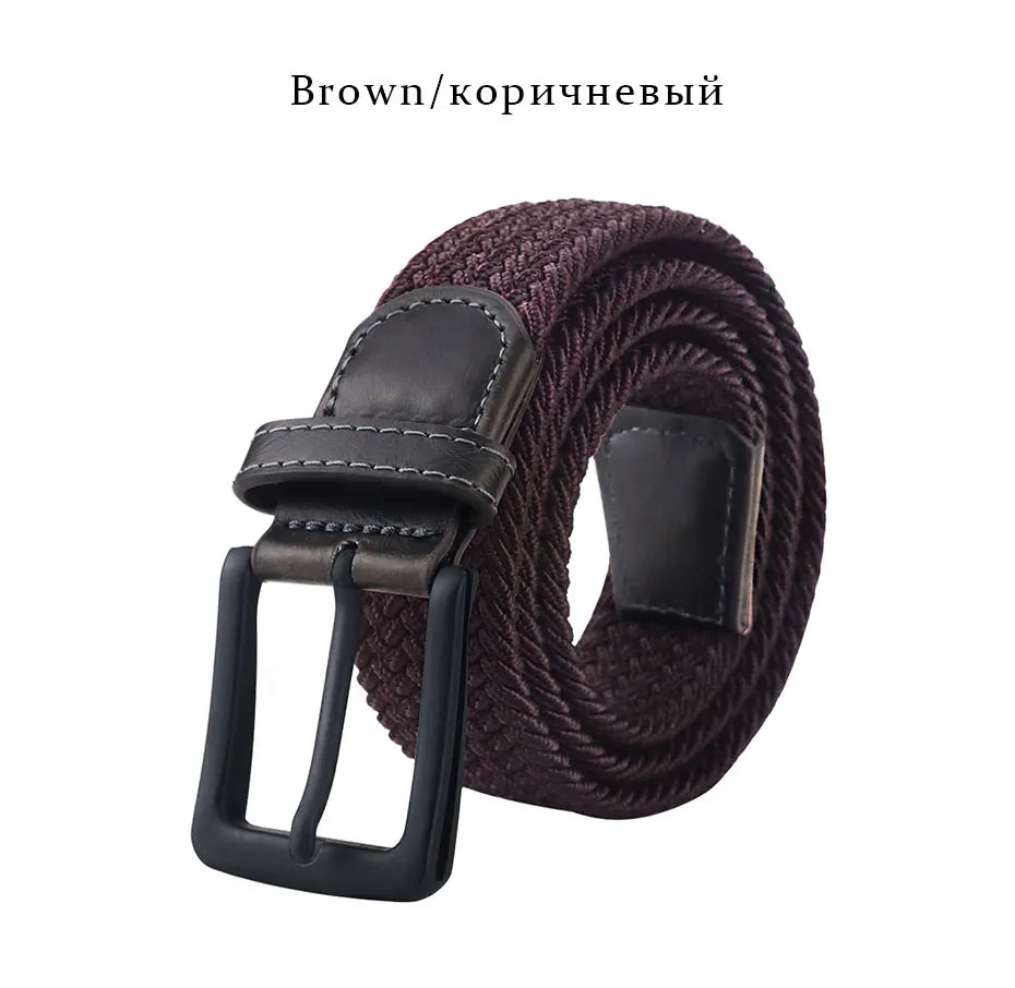 Canvas Belts for Men Fashion Metal Pin Buckle Military Tactical Strap Male Elastic Belt for Pants Jeans