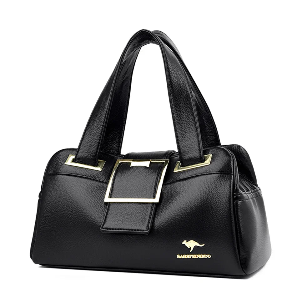 Women Multi-layers Top-handle Bag Quality Leather Handbags Purses Female Luxury Designer Large Capacity Boston Ladies Sac A Main