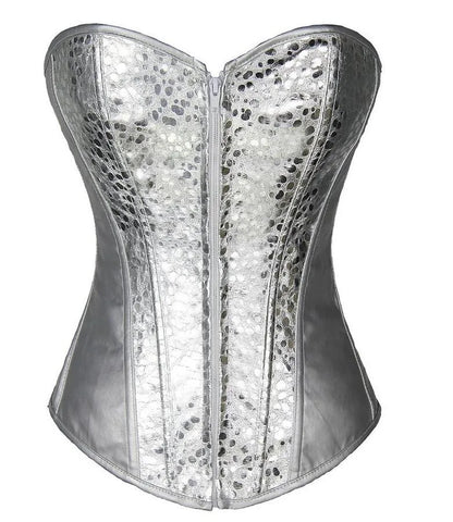 Faux Leather Corset Sexy Clubwear Bustier Hot Lingerie  Zipper Costume Lace up  Waist Cincher Top Plus Size