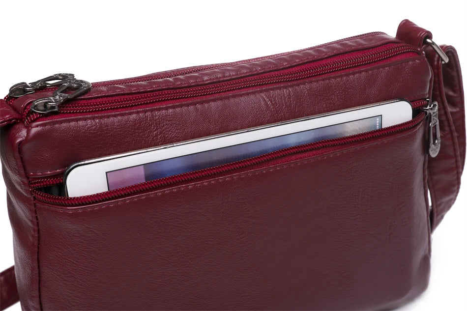 Fashion All-match Solid Color Messenger Bag High Capacity Womens Shoulder Bags 2021 New High Quality Pu Leather Women Handbag
