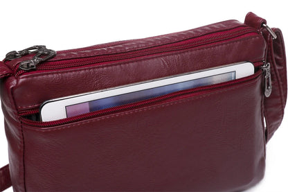 Fashion All-match Solid Color Messenger Bag High Capacity Womens Shoulder Bags 2021 New High Quality Pu Leather Women Handbag