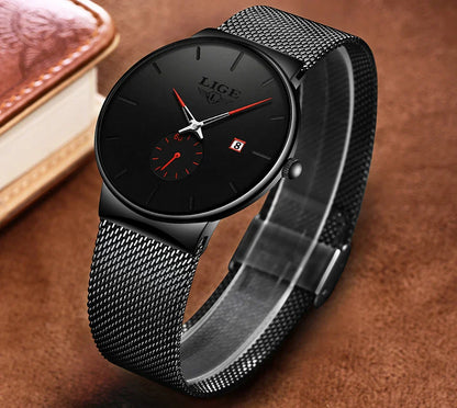 Ultra Thin Fashion Casual Ladies Watches Elegant Luxury Waterproof Business Quartz Watch for Women Gift Auto Calendar Clock