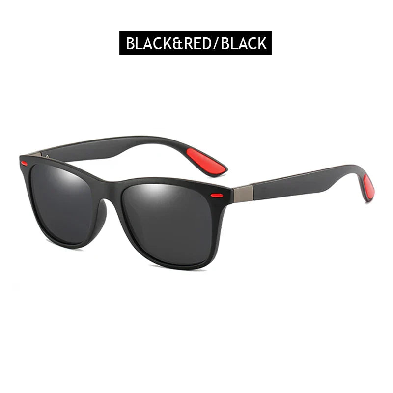 Polarized Sunglasses Men Women Classic Square Plastic Driving Sun Glasses Male Fashion Black Travelling Shades UV400