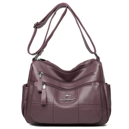 Classic Shoulder Bags High Quality Multi Pockets Soft Leather Crossbody Bags for Women 2024 Designer Luxury Handbags Purses