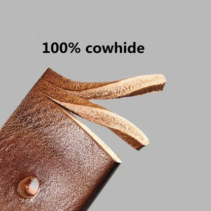 Luxury Handmade Leather Copper Buckle Man's Belt Cinturon Gotico Cowhide Retro All-match Casual Jeans Soft Belt ABC