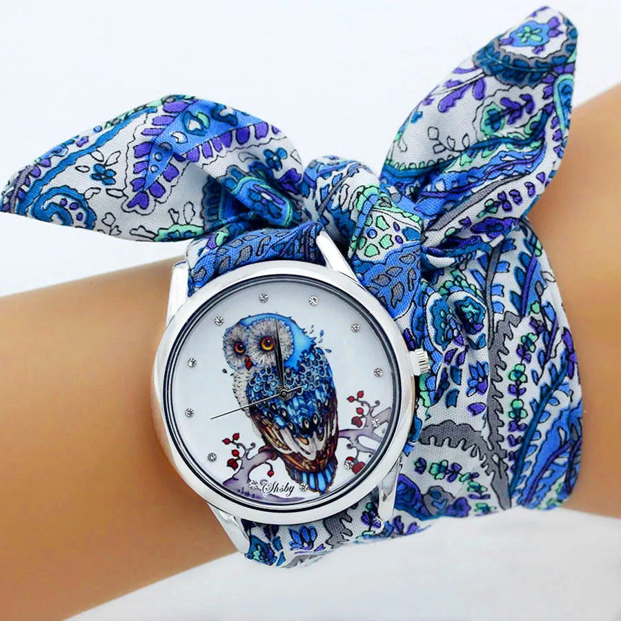 New Ladies Cloth Wristwatch Fashion Women Dress Watch High Quality Silver  Quartz Watch Sweet Girls Watch Fabric Clock