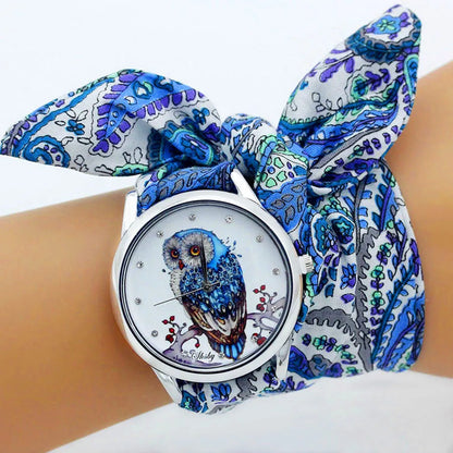 New Ladies Cloth Wristwatch Fashion Women Dress Watch High Quality Silver  Quartz Watch Sweet Girls Watch Fabric Clock