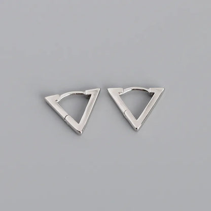 Real 100% 925 Sterling Silver Punk Hip-Hop Link Chain Gothic Studs Earrings for Fashion Women Jewelry Accessories 2022