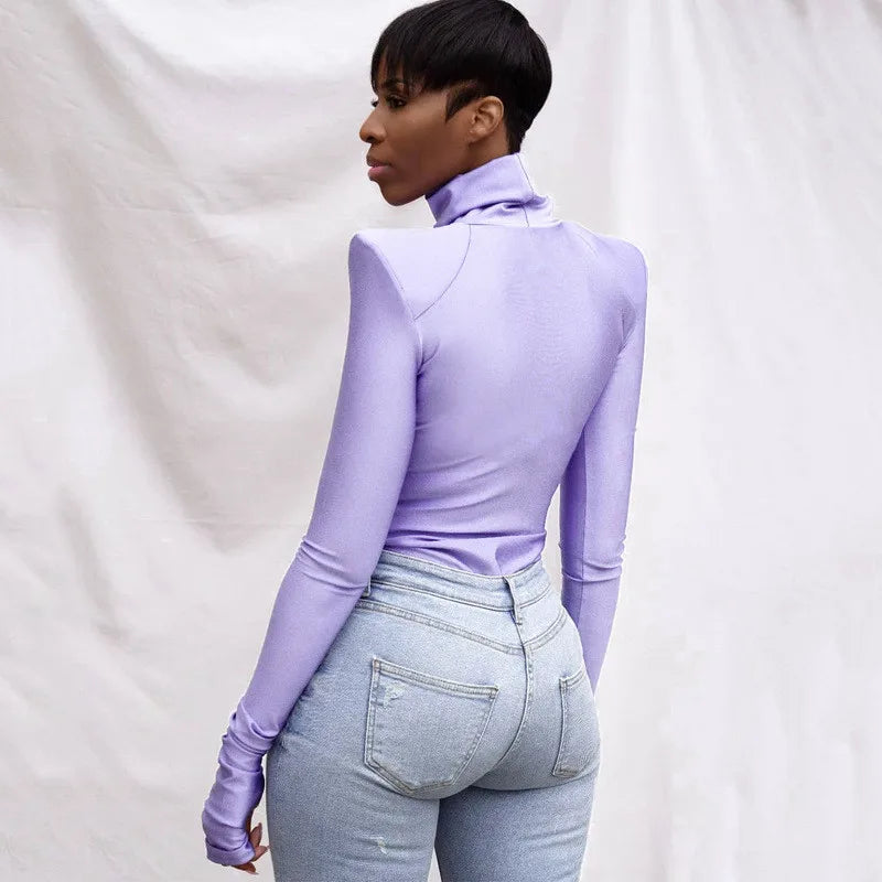 Elegant Skinny One Piece Bodysuit for Women Rompers Office Lady Sexy Fitness Bodies Fashion Tees Tops Jumpsuits Overalls