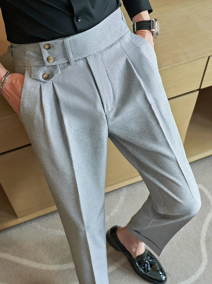 Men's Casual Oversize Fit Pants with Custom Logos Zipper Fly Pockets Waterproof & Windproof 100% Polyester Soft Fabric